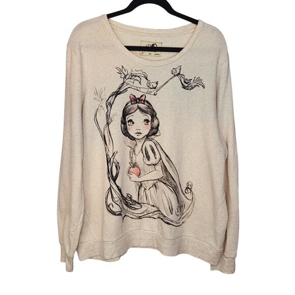 Disney Art of Snow-White 100% Cotton Graphic Pullover Sweatshirt EUC Size 2XL - Picture 11 of 11